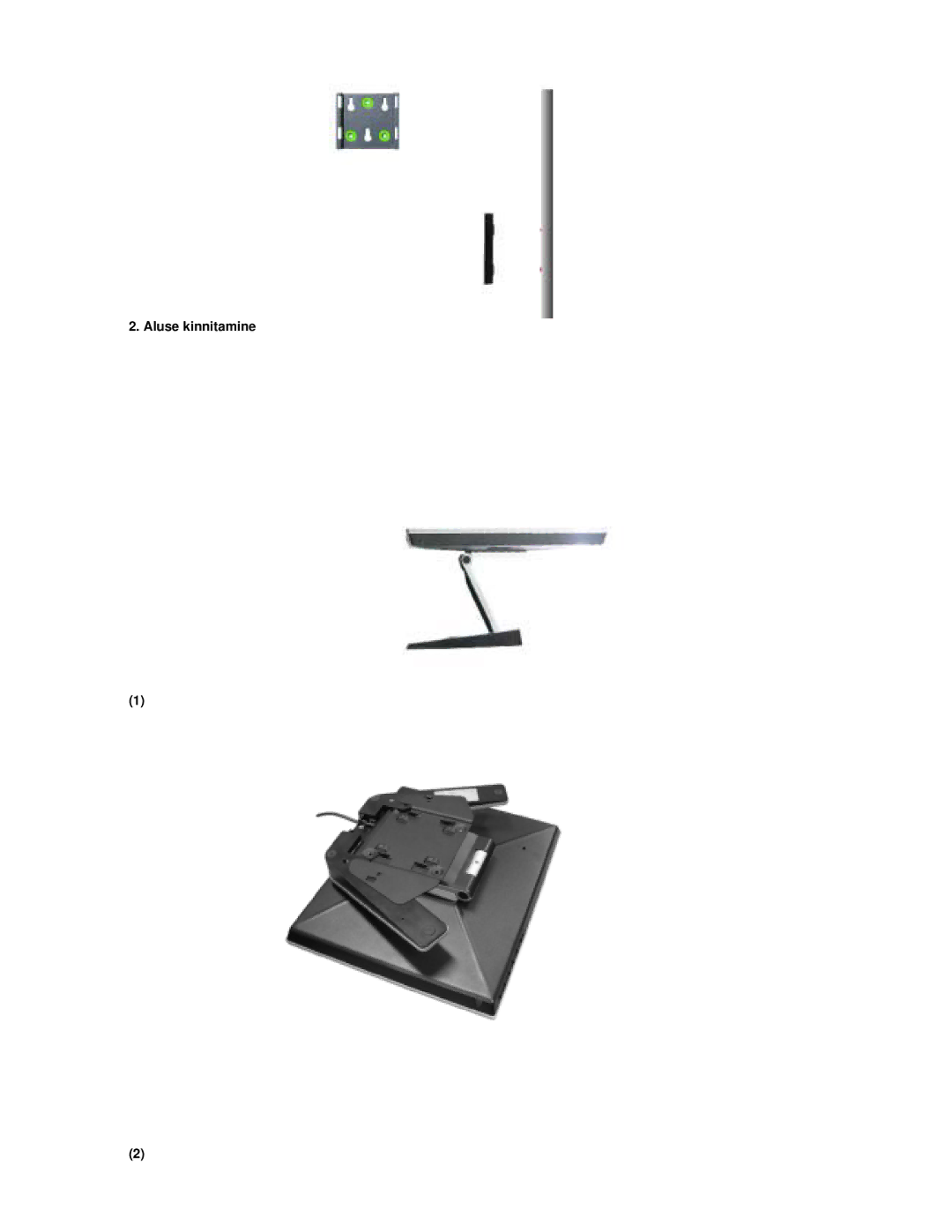 Samsung RL19PSUSQ/EDC, RL17PSQSQ/EDC, RL17ESQSB/EDC, RL19PSQSQ/EDC, RL17ESUSB/EDC manual Aluse kinnitamine 