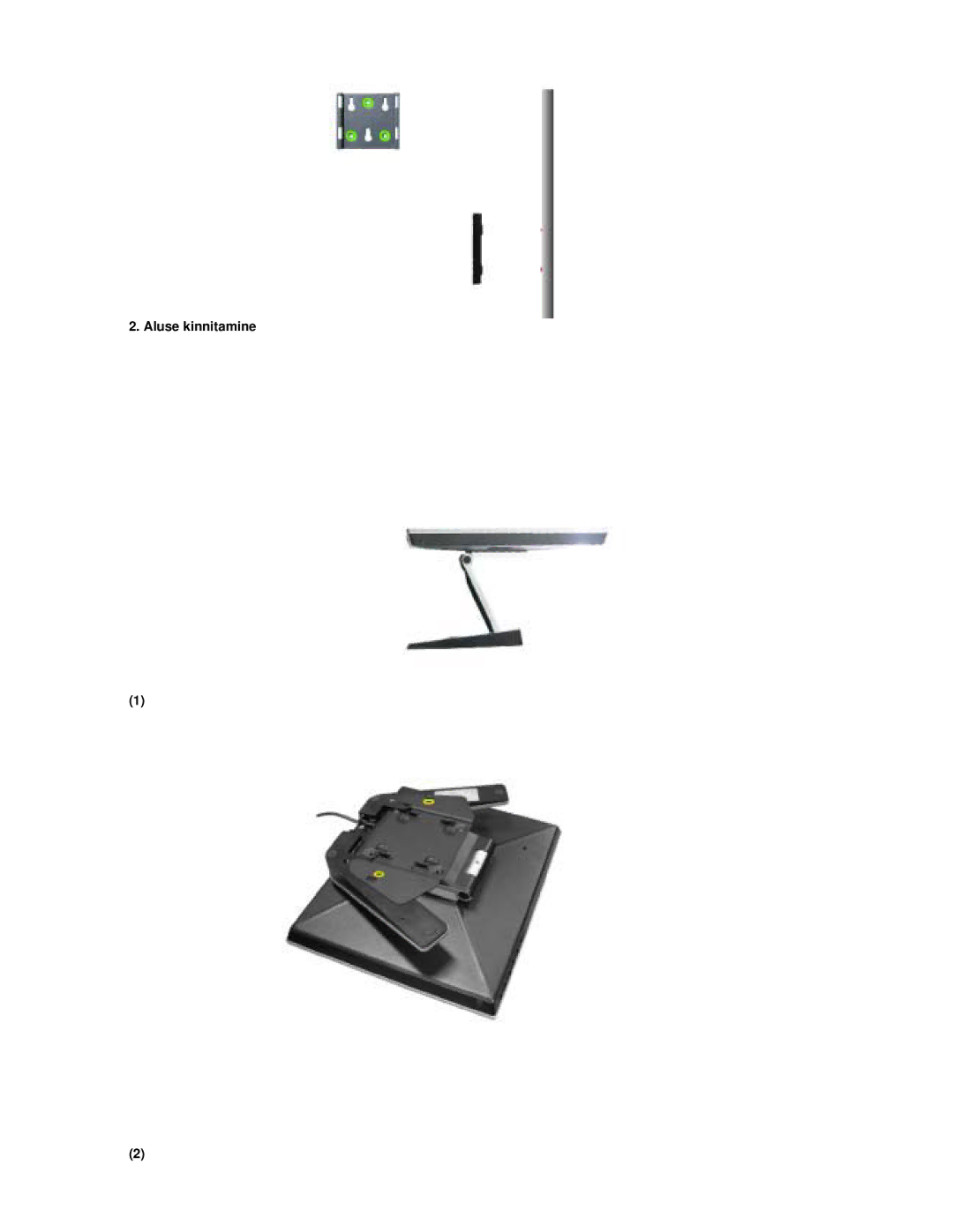 Samsung RL17PSQSQ/EDC, RL19PSUSQ/EDC, RL17ESQSB/EDC, RL19PSQSQ/EDC, RL17ESUSB/EDC manual Aluse kinnitamine 