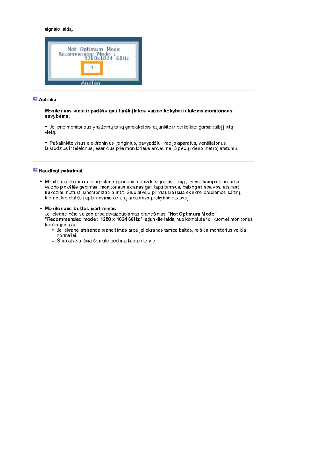 Samsung RL17ESUSB/EDC, RL19PSUSQ/EDC, RL17PSQSQ/EDC, RL17ESQSB/EDC, RL19PSQSQ/EDC manual Signalo laidą 