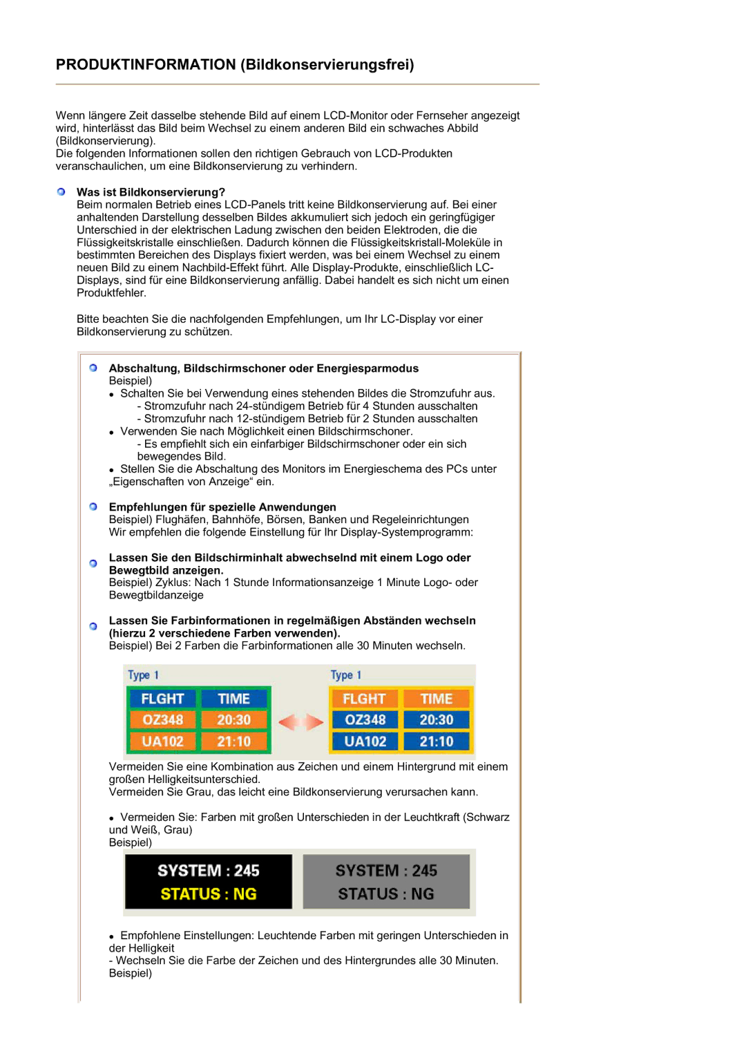 Samsung RL19PSUSQ/EDC, RL19PSQSQ/EDC manual Was ist Bildkonservierung?, Abschaltung, Bildschirmschoner oder Energiesparmodus 