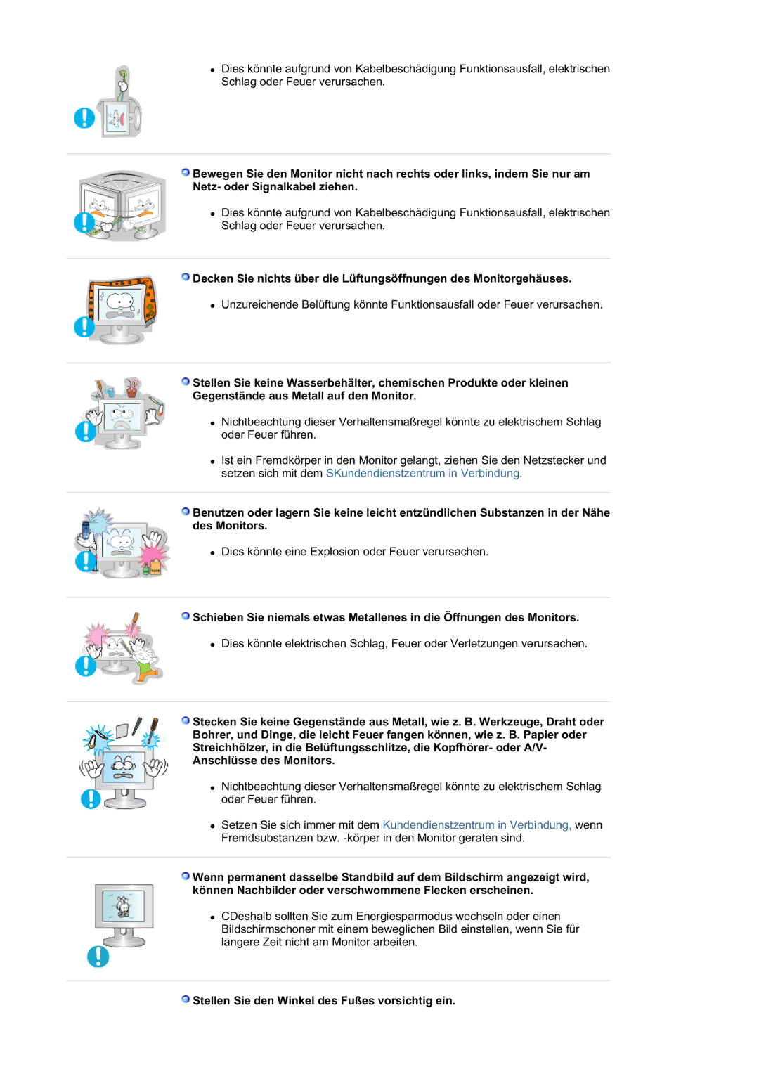 Samsung RL19PSUSQ/EDC, RL19PSQSQ/EDC manual Stellen Sie den Winkel des Fußes vorsichtig ein 