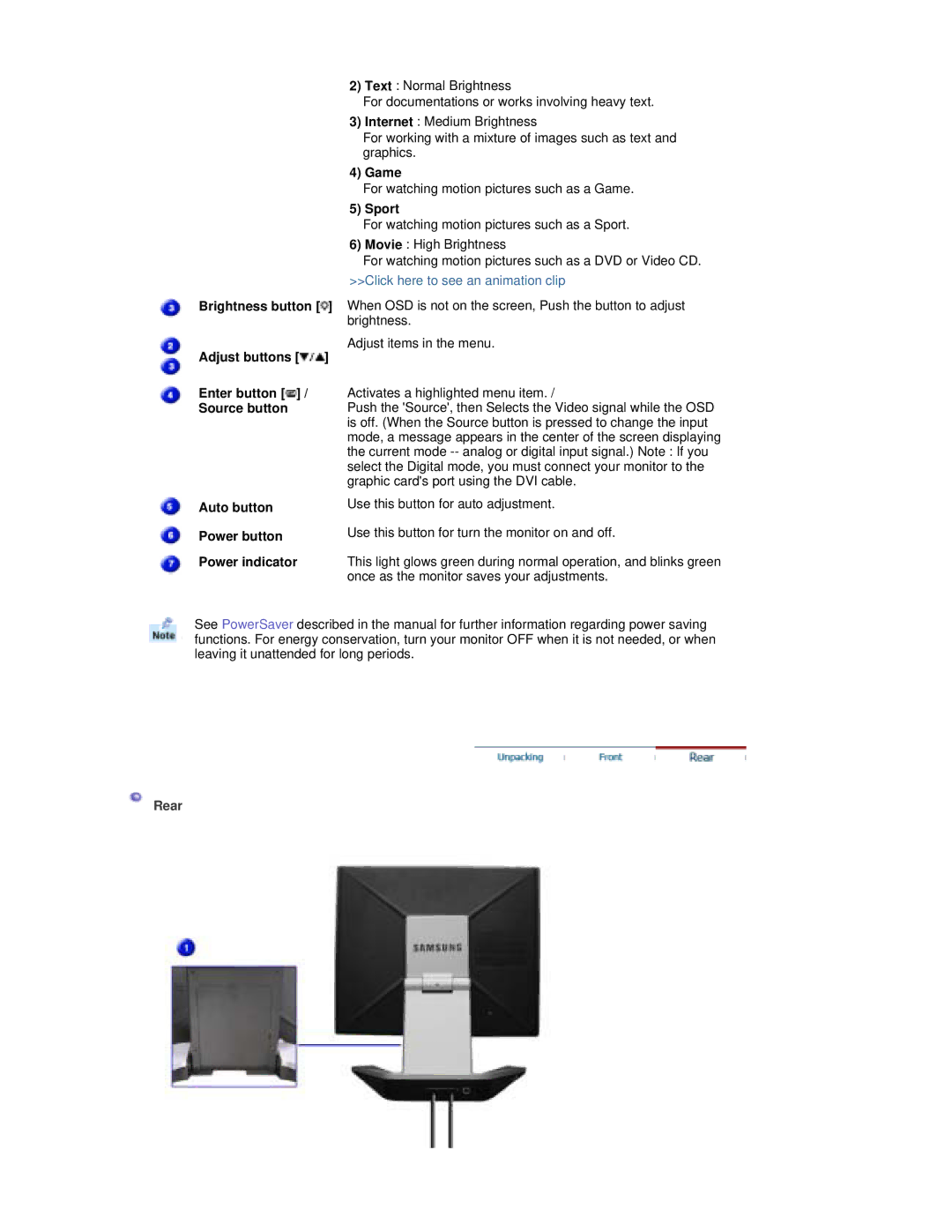 Samsung RL19PSUSV/XSJ, RL17PSUSV/XSJ, RL17ESUS/XSJ, RL17PSUSQ/EDC, RL19PSUSQ/EDC, RL17PSQSQ/EDC, RL17ESQSB/EDC manual Rear 