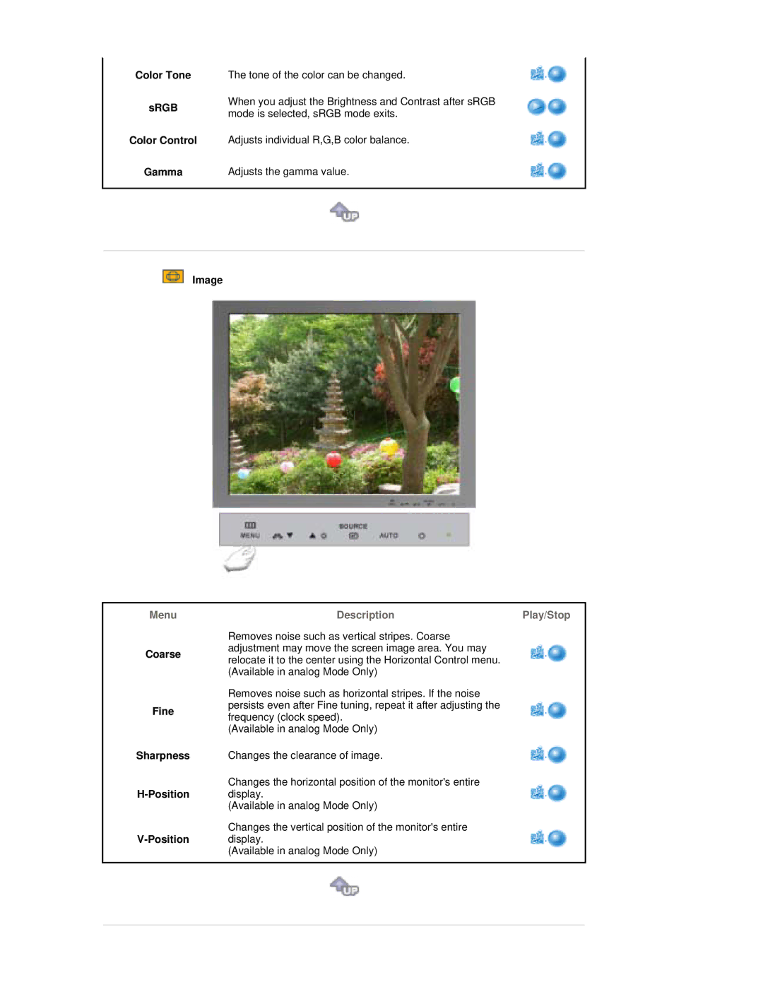 Samsung RL17PSQSQ/MYA, RL19PSUSV/XSJ, RL17PSUSV/XSJ, RL17ESUS/XSJ, RL17PSUSQ/EDC Color Tone SRGB Color Control Gamma, Image 