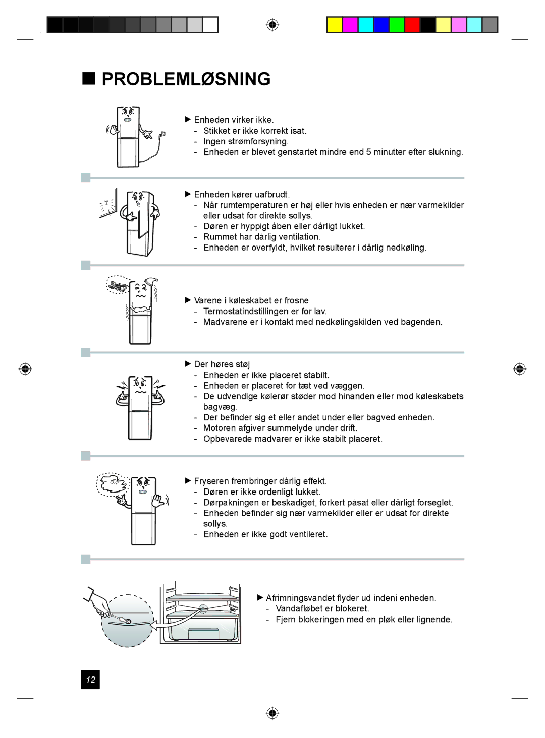 Samsung RL24DESW1/XEE manual  Problemløsning 