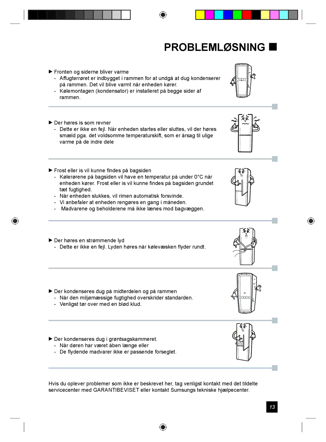 Samsung RL24DESW1/XEE manual Problemløsning  