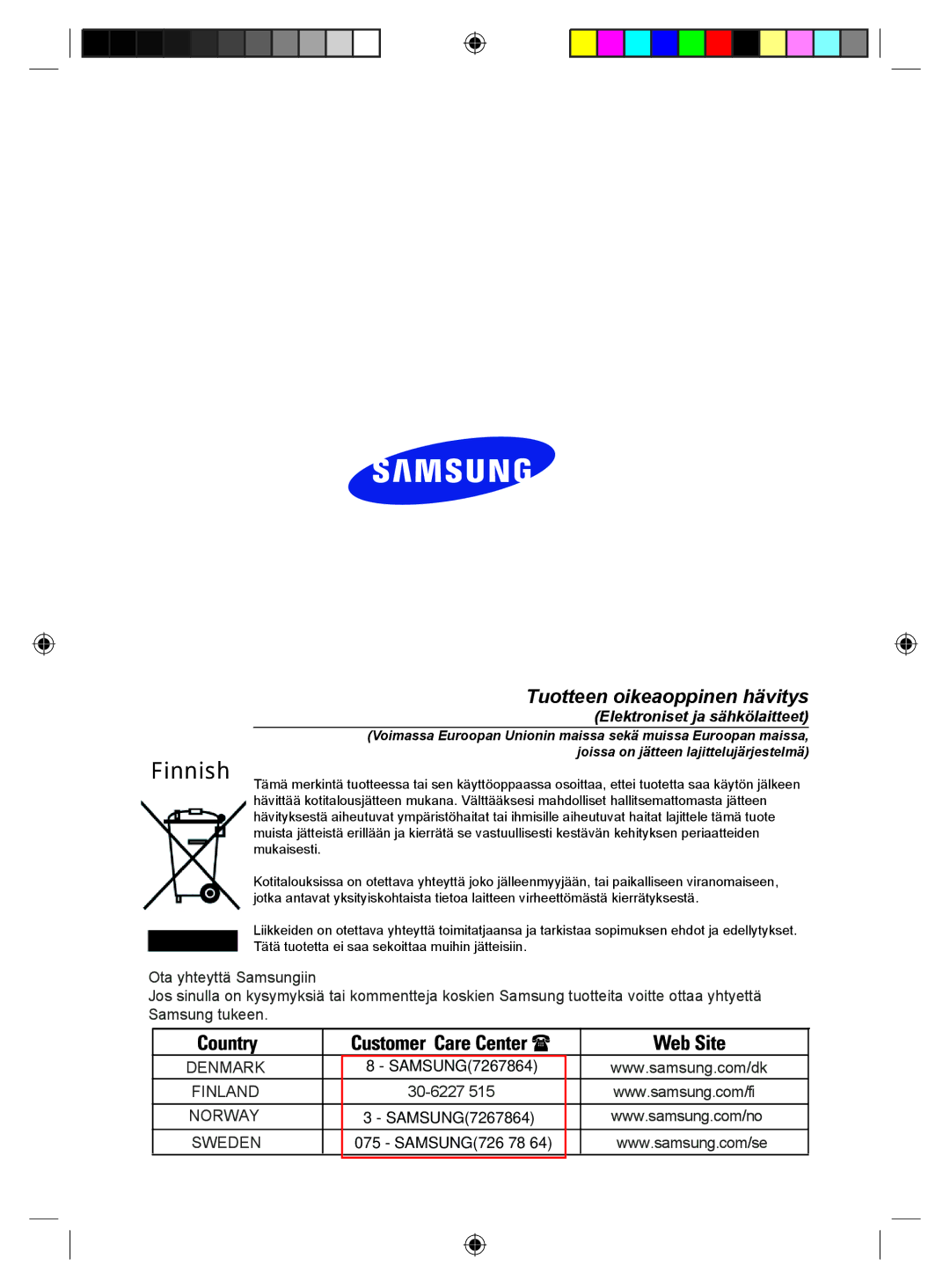 Samsung RL24DESW1/XEE manual Finnish 