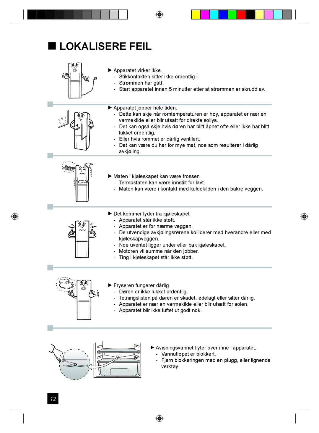 Samsung RL24DESW1/XEE manual  Lokalisere Feil 