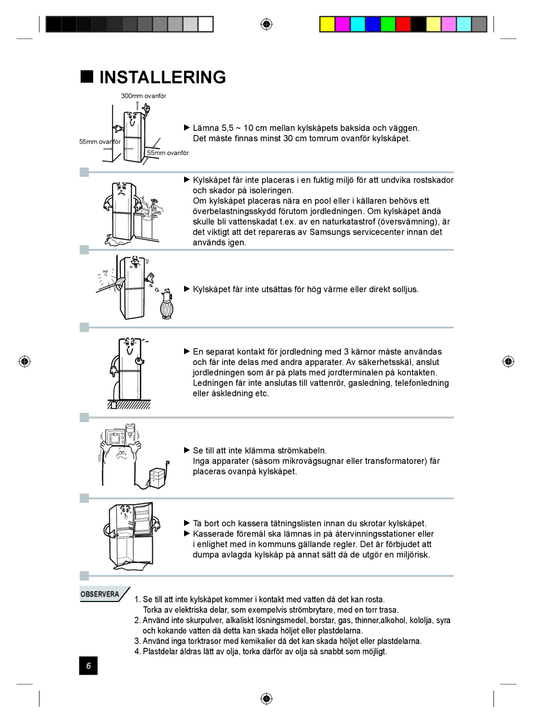 Samsung RL24DESW1/XEE manual  Installering 