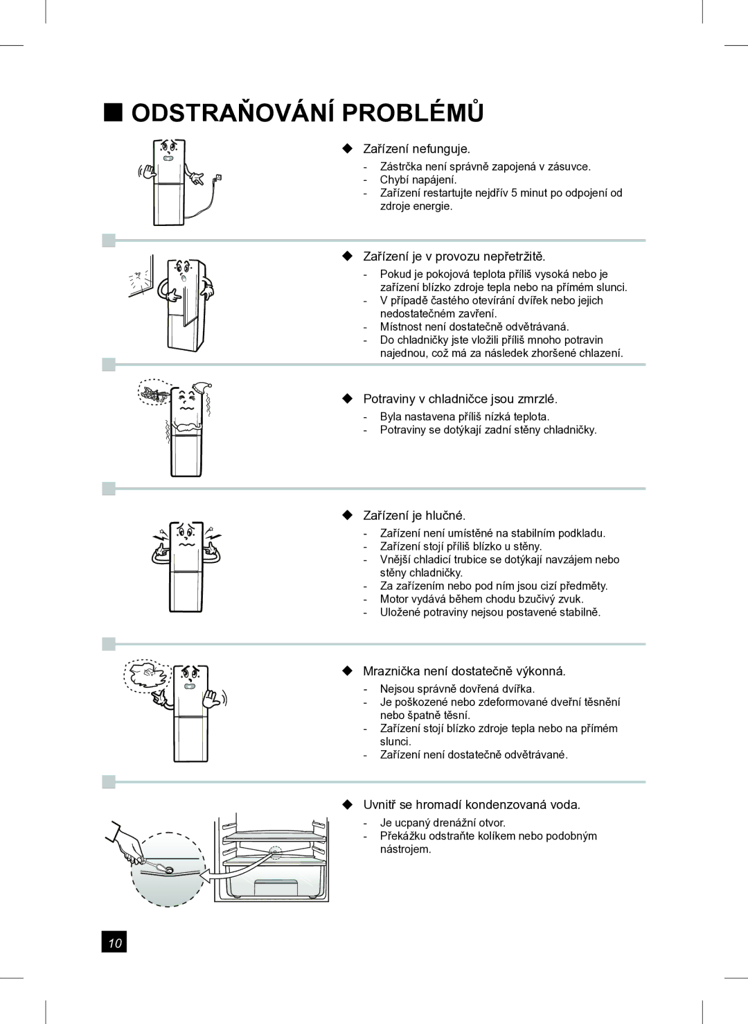 Samsung RL24FCAS1/XEH manual Odstraňování Problémů, Zařízení nefunguje 