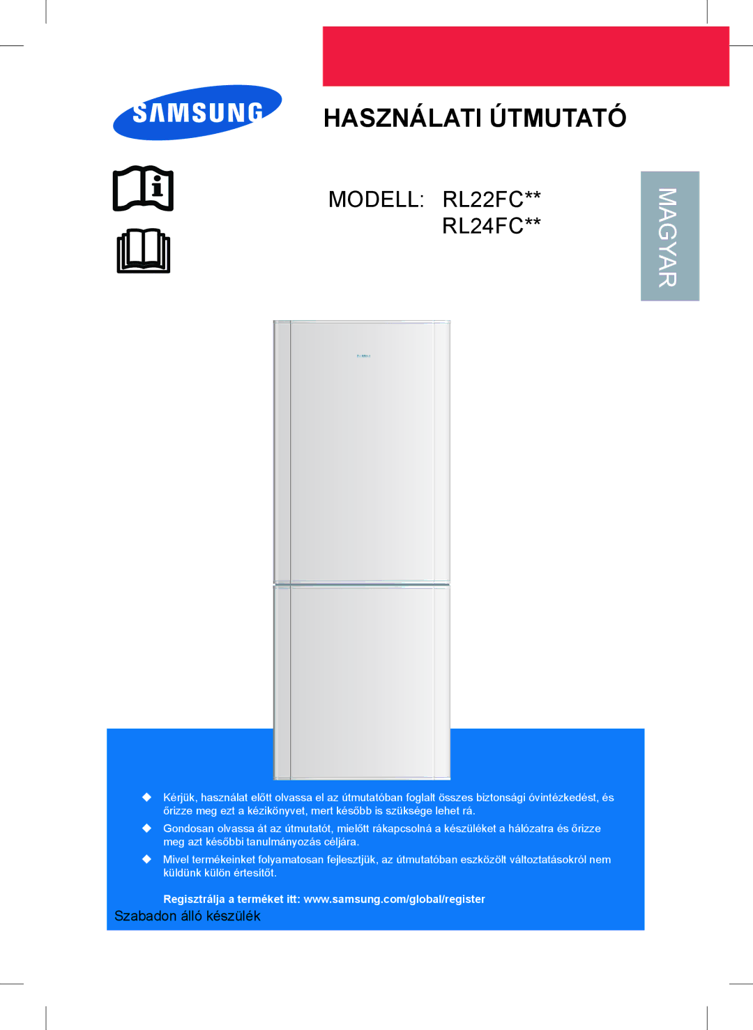 Samsung RL24FCAS1/XEH manual Használati Útmutató, Magyar 