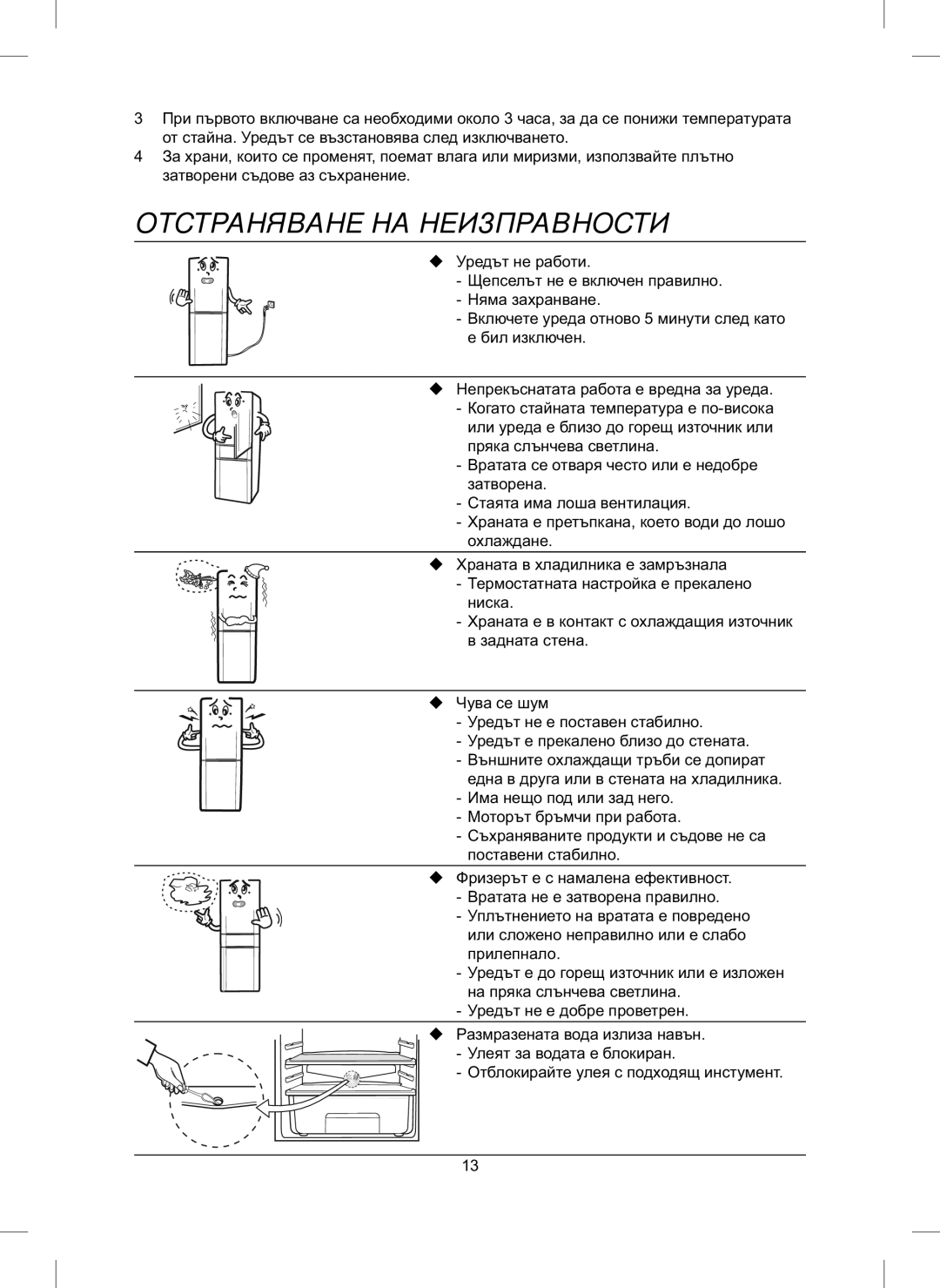 Samsung RL26DCAS1/XEH, RL26DCAS1/BUL manual Отстраняване НА Неизправности 