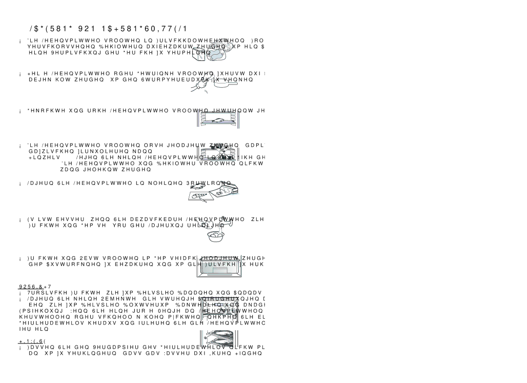 Samsung RL26DCAS1/XEH, RL26DCAS1/XAG, RL26DCAS1/BUL manual  Lagerung VON Nahrungsmitteln, Vorsicht 