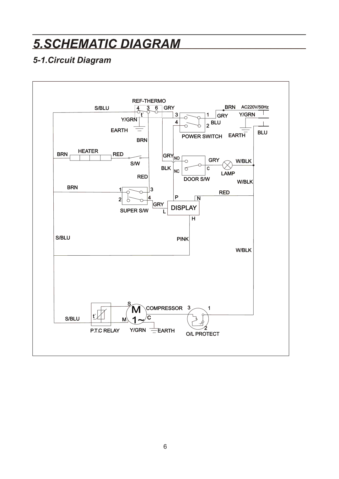 Samsung RL25DATW1/XEK, RL28DATS1/XEK, RL28DBSI1/XEK, RL28DBSW1/XEK, RL25DATS1/XEK manual Schematic Diagram, Circuit Diagram 