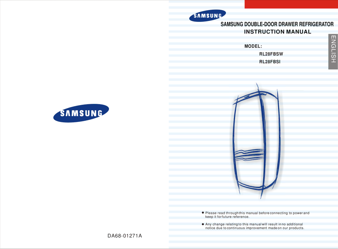 Samsung RL28FBSI1/BWT, RL28FBSW1/BUS, RL28FBSW1/XEK, RL28FBSI1/XEK, RL28FBSW1/BWT, RL28FBSI1/BUS manual English 