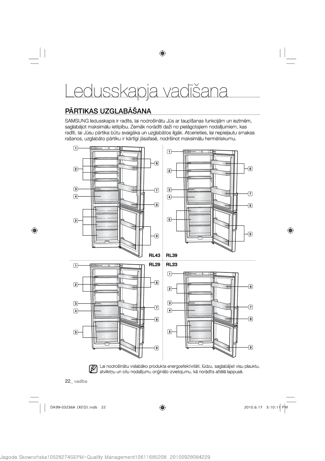 Samsung RL43THCTS1/XEO, RL29THCSW1/XEO, RL23THCSW1/XEO, RL39THCSW1/XEO, RL39TGCSW1/XEF, RL43THCSW1/XEO, RL23THCTS1/XEO manual 