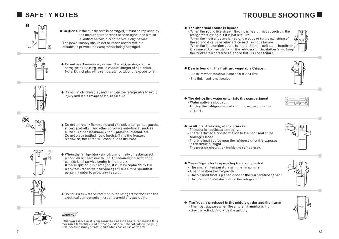 Samsung RL31TAVS1/XEH, RL31TAVS1/BUL, RL31TAVS1/XAG manual Safety Notes 