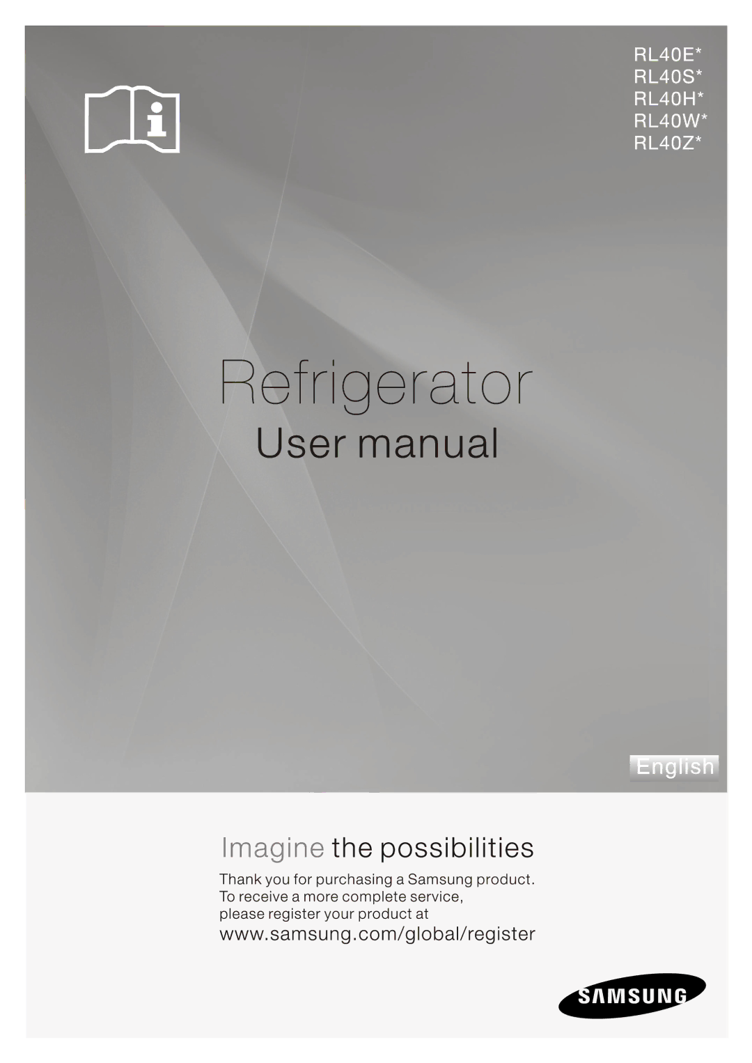 Samsung RL34SCSW1/XEO manual Instructions Manual 