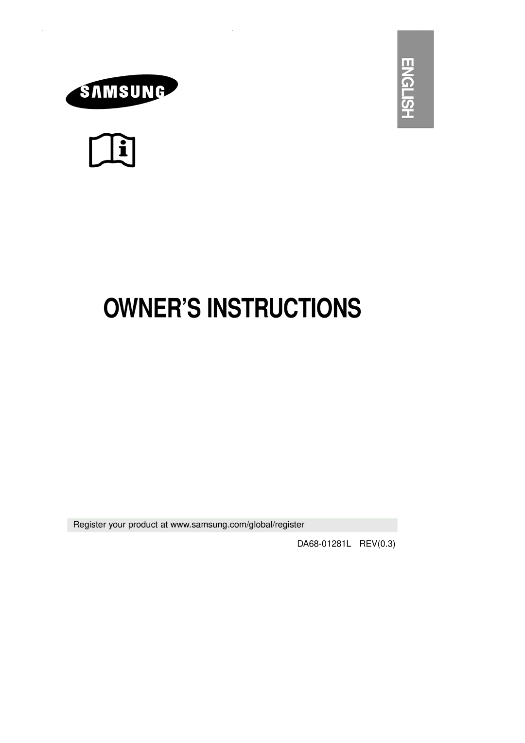 Samsung RL39WBSM1/XET, RL36EBSW1/XEG, RL39WBSM1/XEG, RL36EBSW1/XEF, RL39WBSM1/XEF manual OWNER’S Instructions, English 