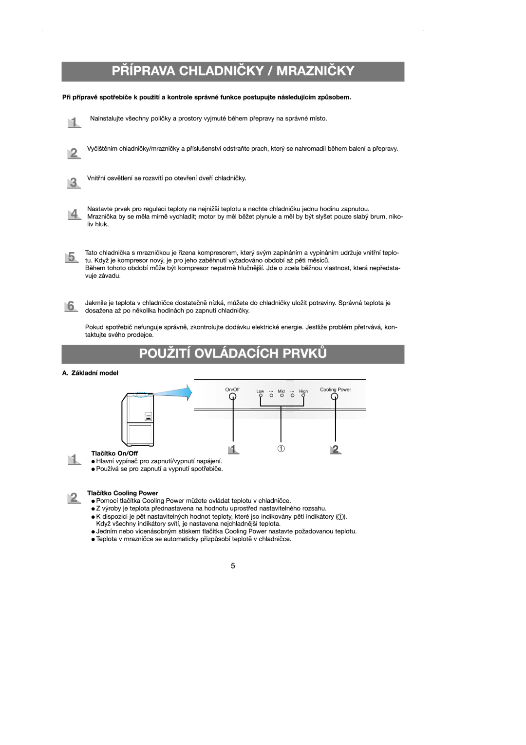 Samsung RL39SBSW1/XEH, RL36SBSW1/XEH, RL39WBSM1/XEH, RL39WBSM1/LIB, RL36EBMS1/XEH manual On/Off 