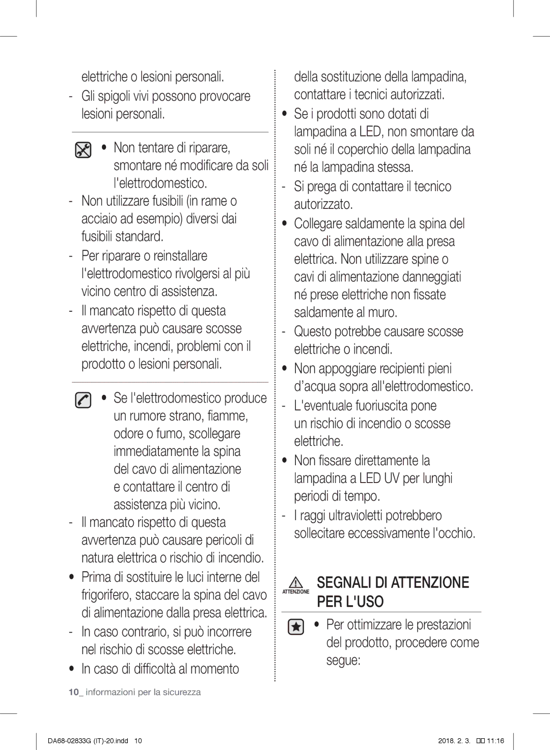 Samsung RB29FERNCSS/EF, RL37J5049B1/EG manual Caso di difficoltà al momento, Si prega di contattare il tecnico autorizzato 