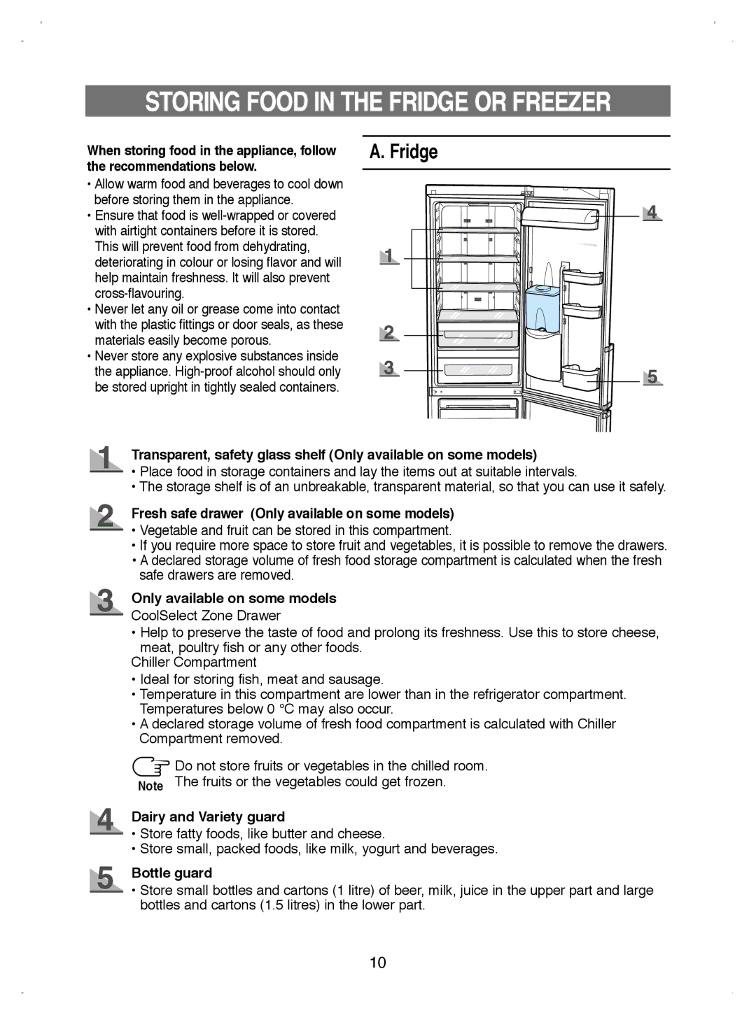 Samsung RL41HCTB1/XEO, RL38ECSW1/XEK, RL39WBSW1/BUL, RL39WBSW1/XEO, RL44PCIH1/XEH, RL38HCIH1/XEH, RL39WBSW1/LIB manual Fridge 