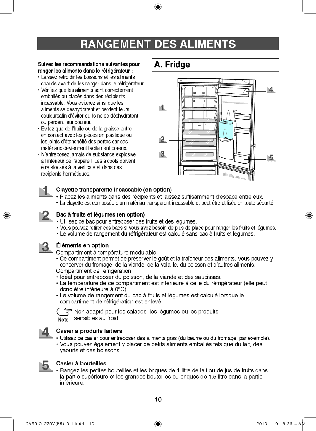 Samsung RL38SBPS1/FAL, RL38SBSW1/XES, RL38SBSW1/FAL, RL38SBPS1/XES, RL38SBSW1/XEP manual Rangement DES Aliments 