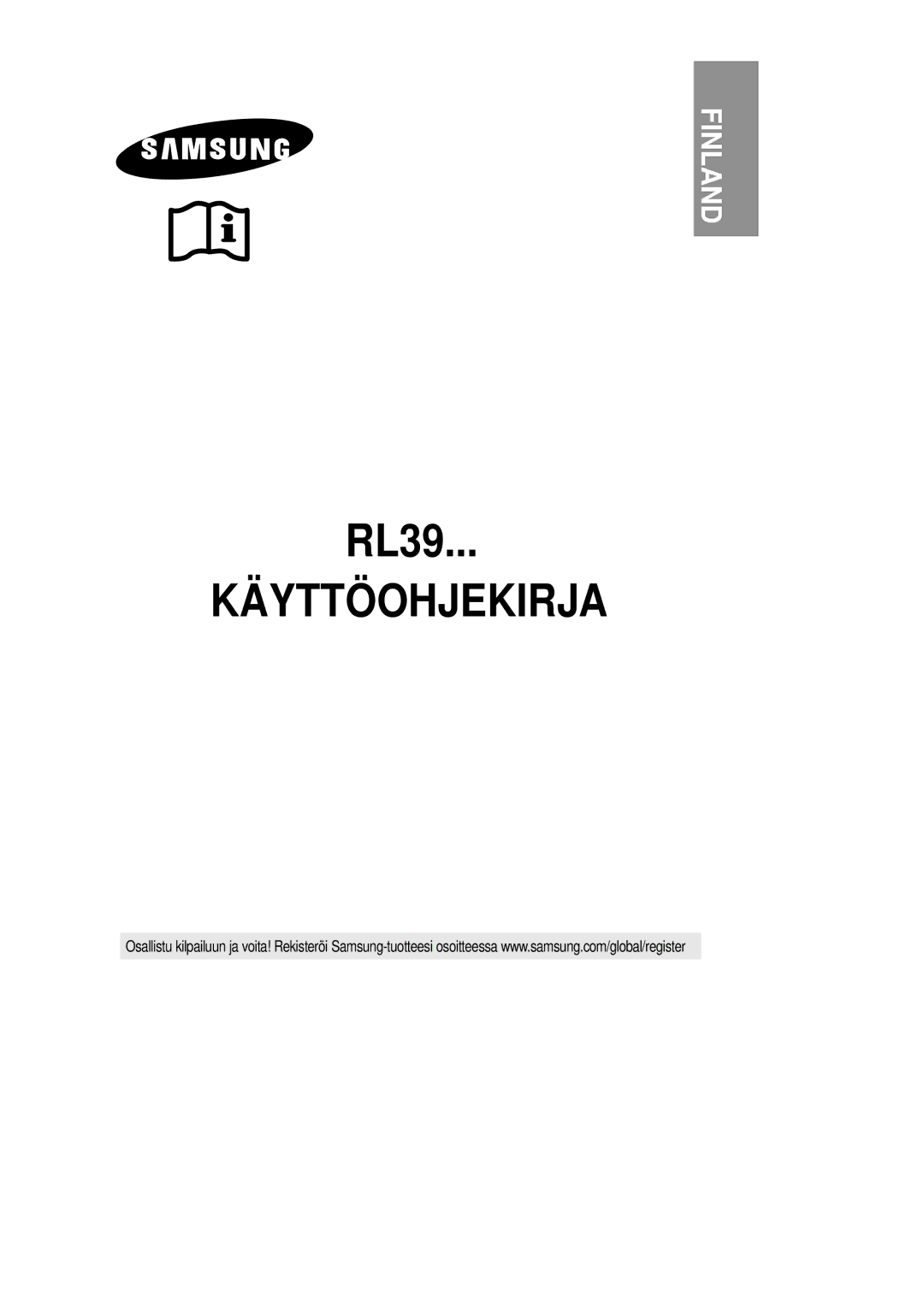 Samsung RL39EBSM1/XEE, RL39EBSW1/XEE, RL39WBSM1/XEE manual Käyttöohjekirja 