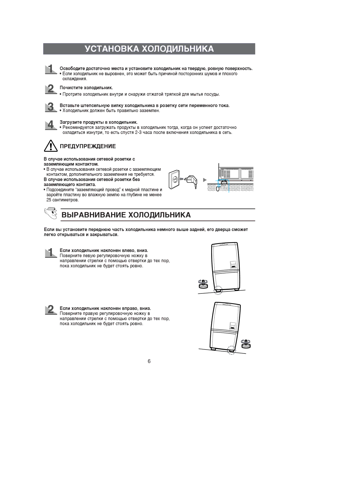 Samsung RL39SBSW2/BWT manual ÌëíÄçéÇäÄ ïéãéÑàãúçàäÄ, ÇõêÄÇçàÇÄçàÖ ïéãéÑàãúçàäÄ, ÈêÖÑìèêÖÜÑÖçàÖ, ÈÓ˜ËÒÚËÚÂ ıÓÎÓ‰ËÎ¸ÌËÍ 