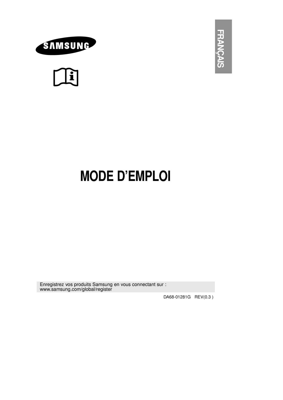 Samsung RL38SBSW1/XEF, RL39WBSW1/CAH, RL39WBMS1/XEF, RL36SBSW1/CAF, RL39WBSW1/CAF manual Français, DA68-01281G REV0.3 