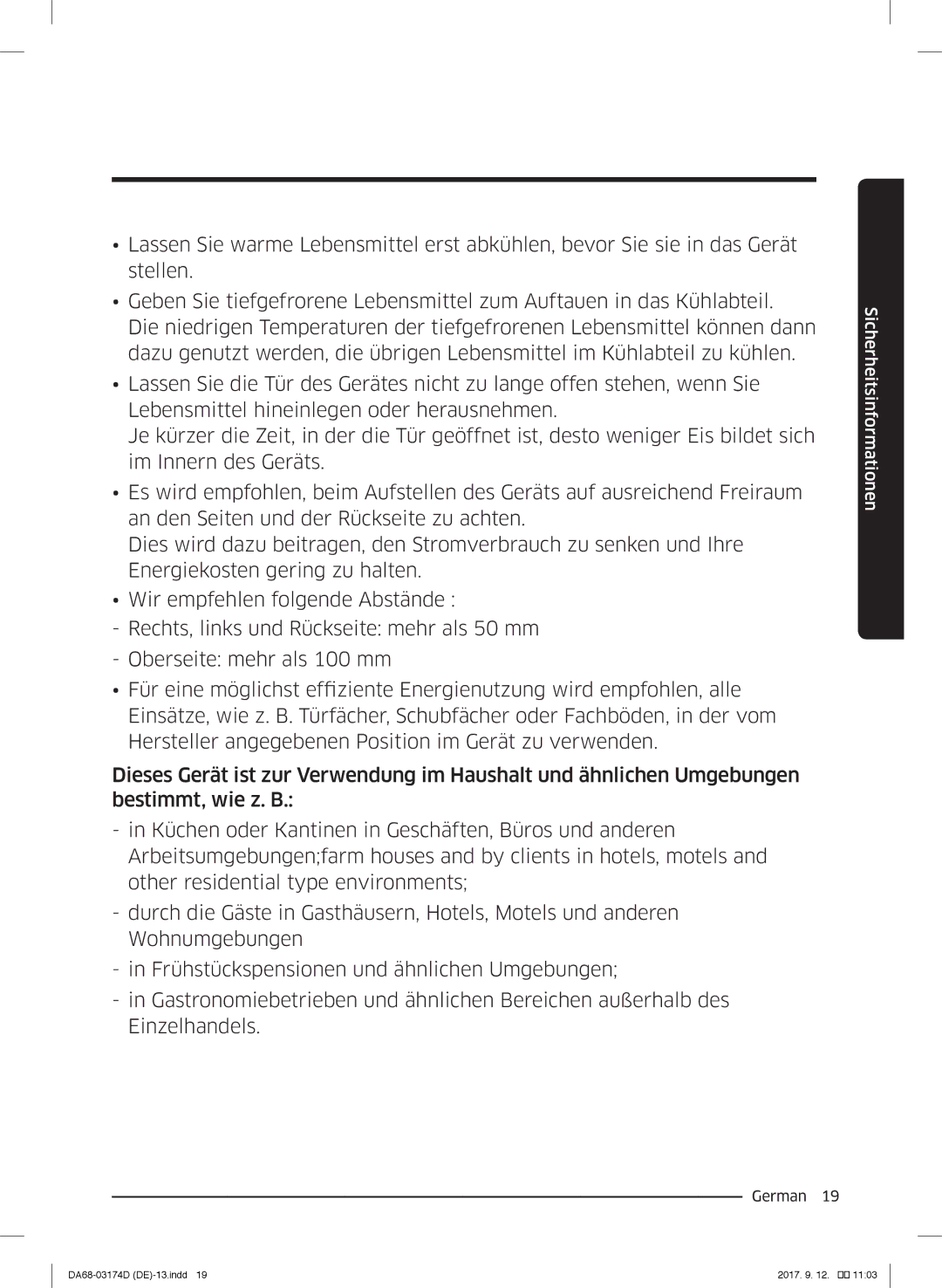 Samsung RB41J7359S4/EF, RL41J7799B1/EG, RB36J8059SR/EF, RL41J7799S4/EG, RL36J8159SR/EG manual Sicherheitsinformationen 