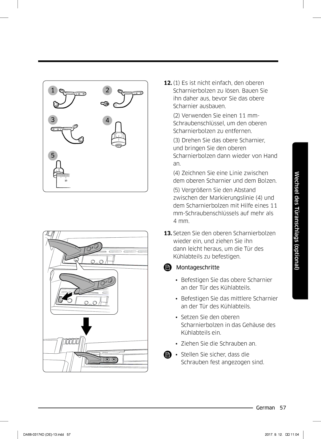 Samsung RB41J7035SR/EF, RL41J7799B1/EG, RB36J8059SR/EF, RL41J7799S4/EG, RL36J8159SR/EG manual Es ist nicht einfach, den oberen 