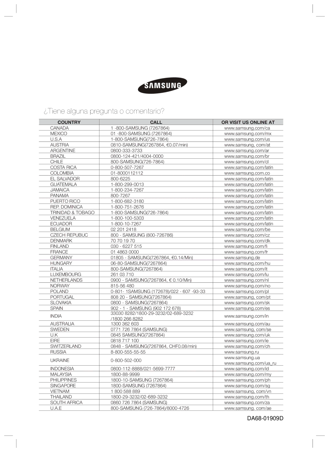 Samsung RL42LCSW1/XES, RL42HCVG1/XES, RL40EGPS1/XES manual ?Tiene alguna pregunta o comentario? 