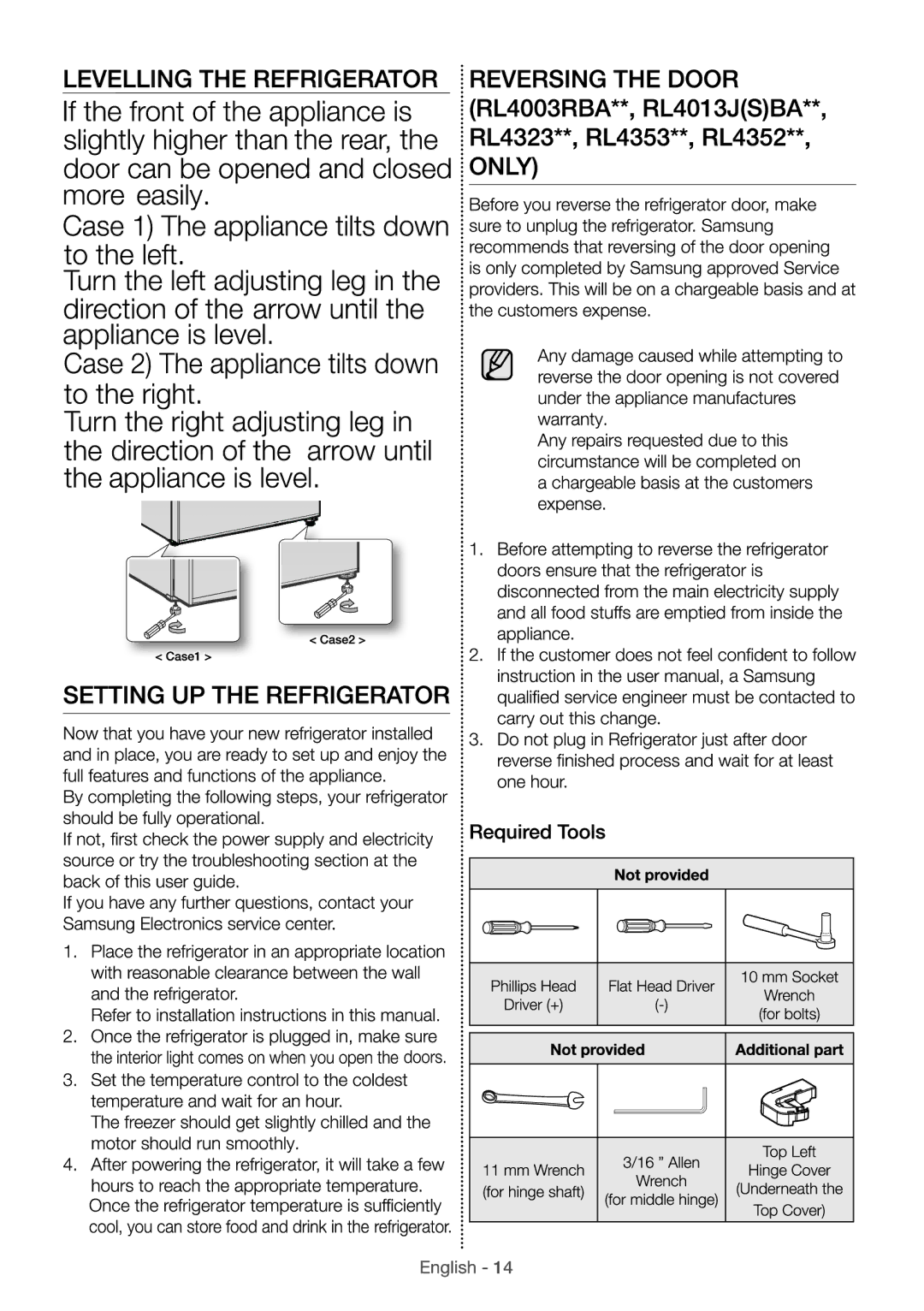 Samsung RL4353FBASL/EF manual 