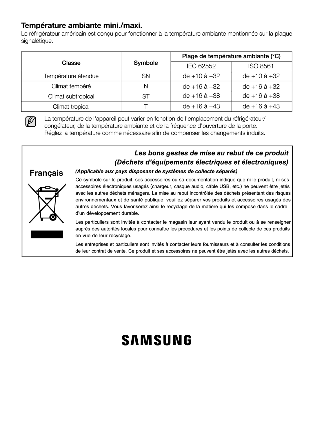 Samsung RL4352LBAWW/EF, RL4363FBASL/EF, RL4352LBASP/EF, RL4352FBASL/EF manual 