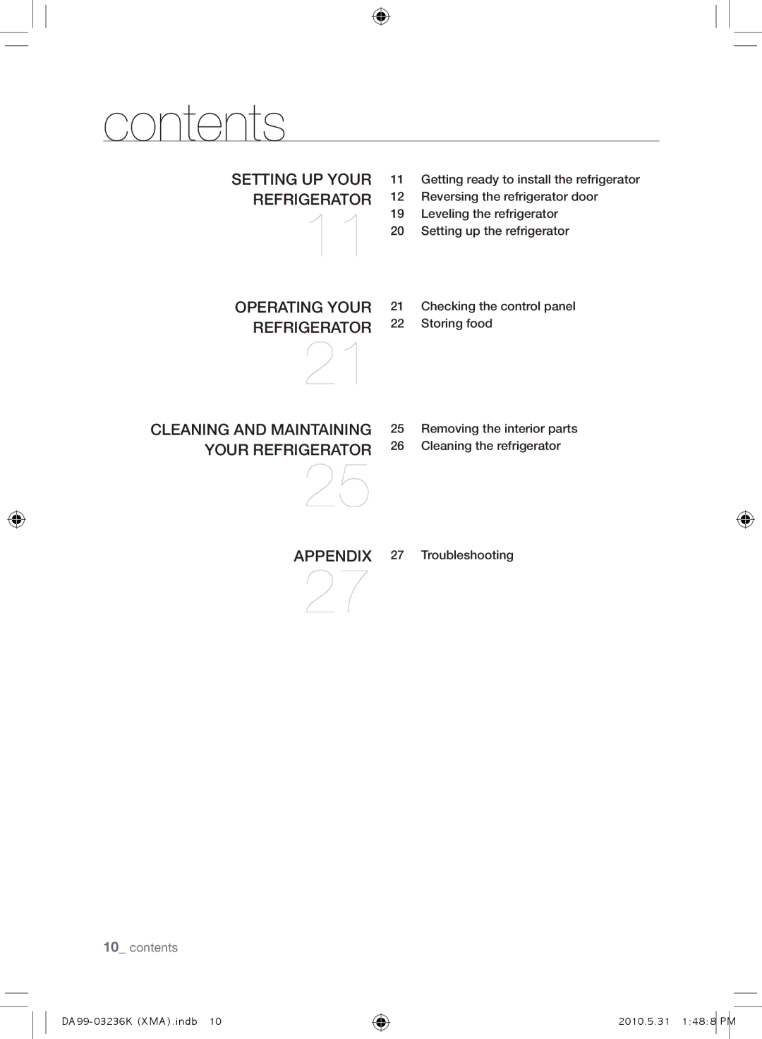 Samsung RL43THCTS1/XMA manual Contents 