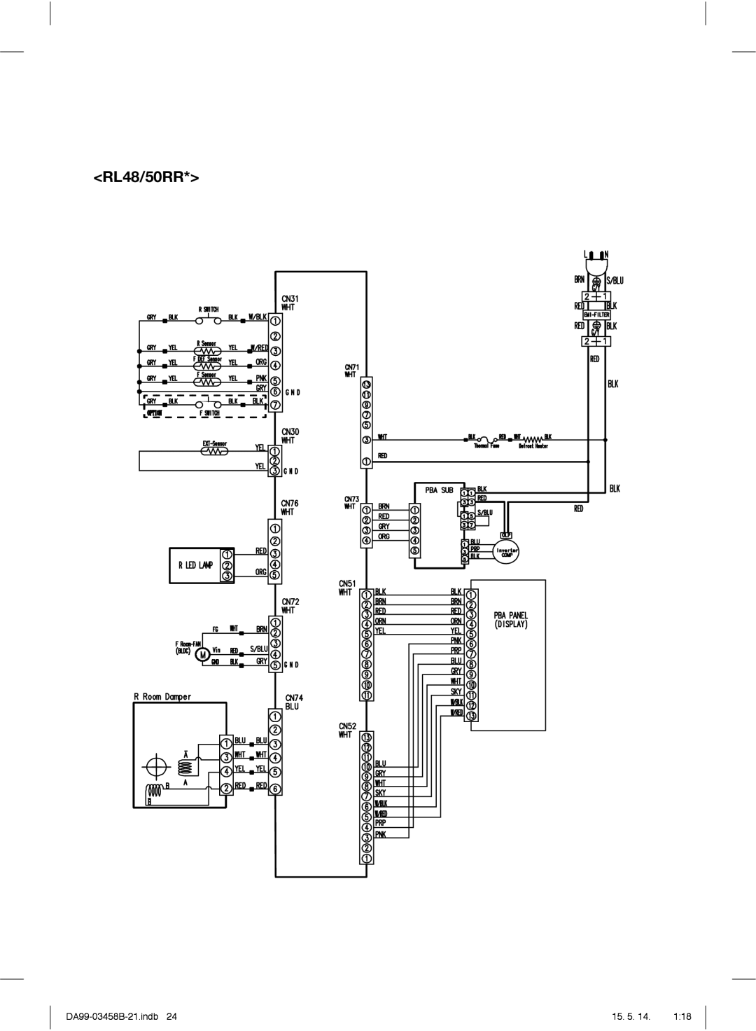 Samsung RL48RECTS1/BWT, RL50RECMG1/BWT, RL50RGEMG1/BWT, RL50RRCSW1/BWT, RL50RRCVB1/BWT, RL50RUBSW1/BWT manual RL48/50RR 