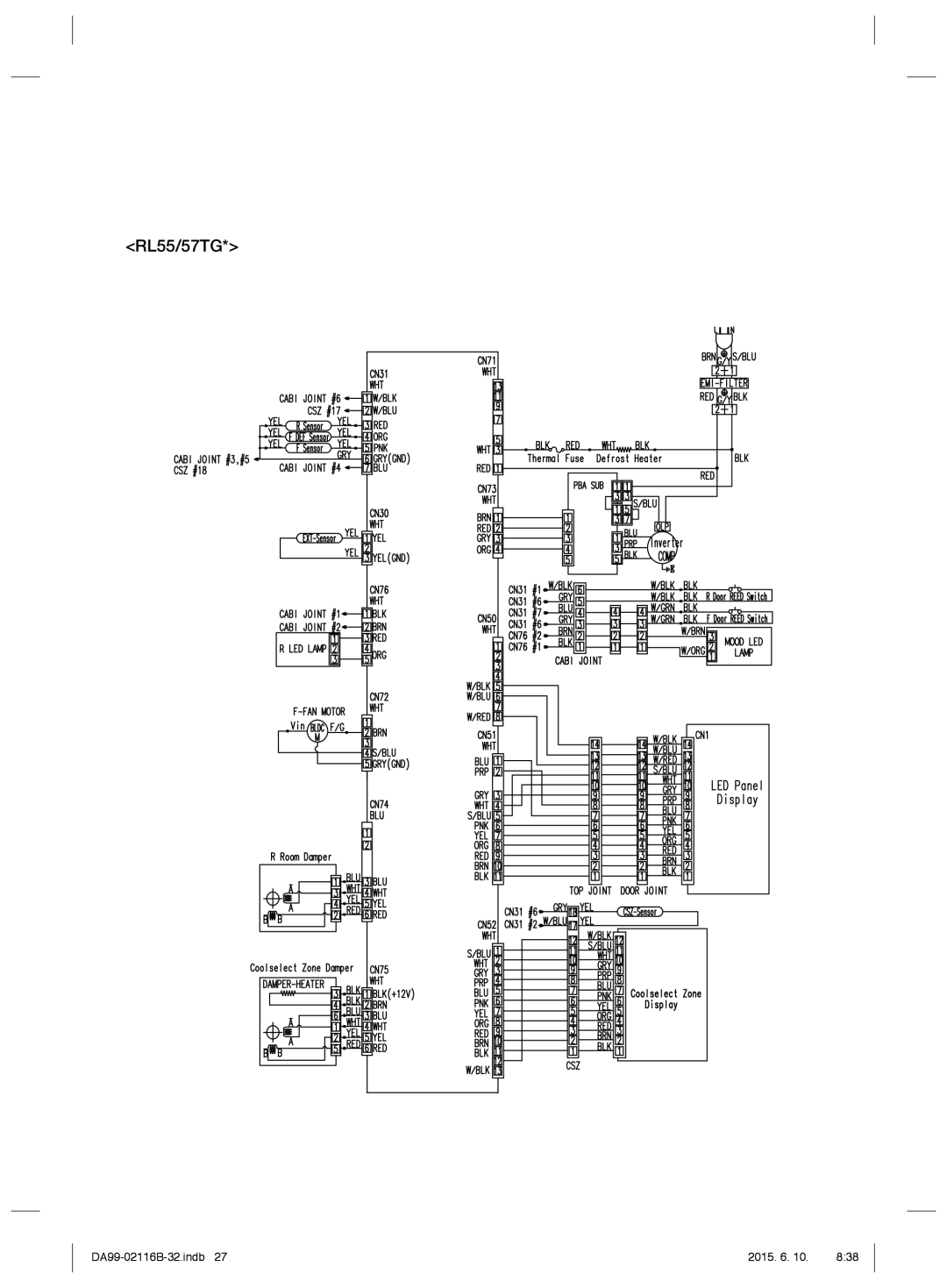 Samsung RL55VEBTS1/BWT, RL55VQBRS1/XEO, RL55VTEBG1/XEO, RL55VQBUS1/BWT, RL52VEBIH1/XEO, RL52VEBIH1/BWT manual RL55/57TG 