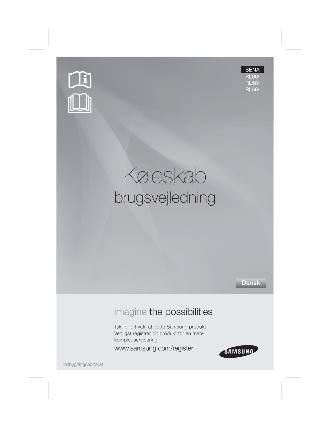 Samsung RL60GHEBP1/XEF, RL56GHGRS1/XEF manual Køleskab 