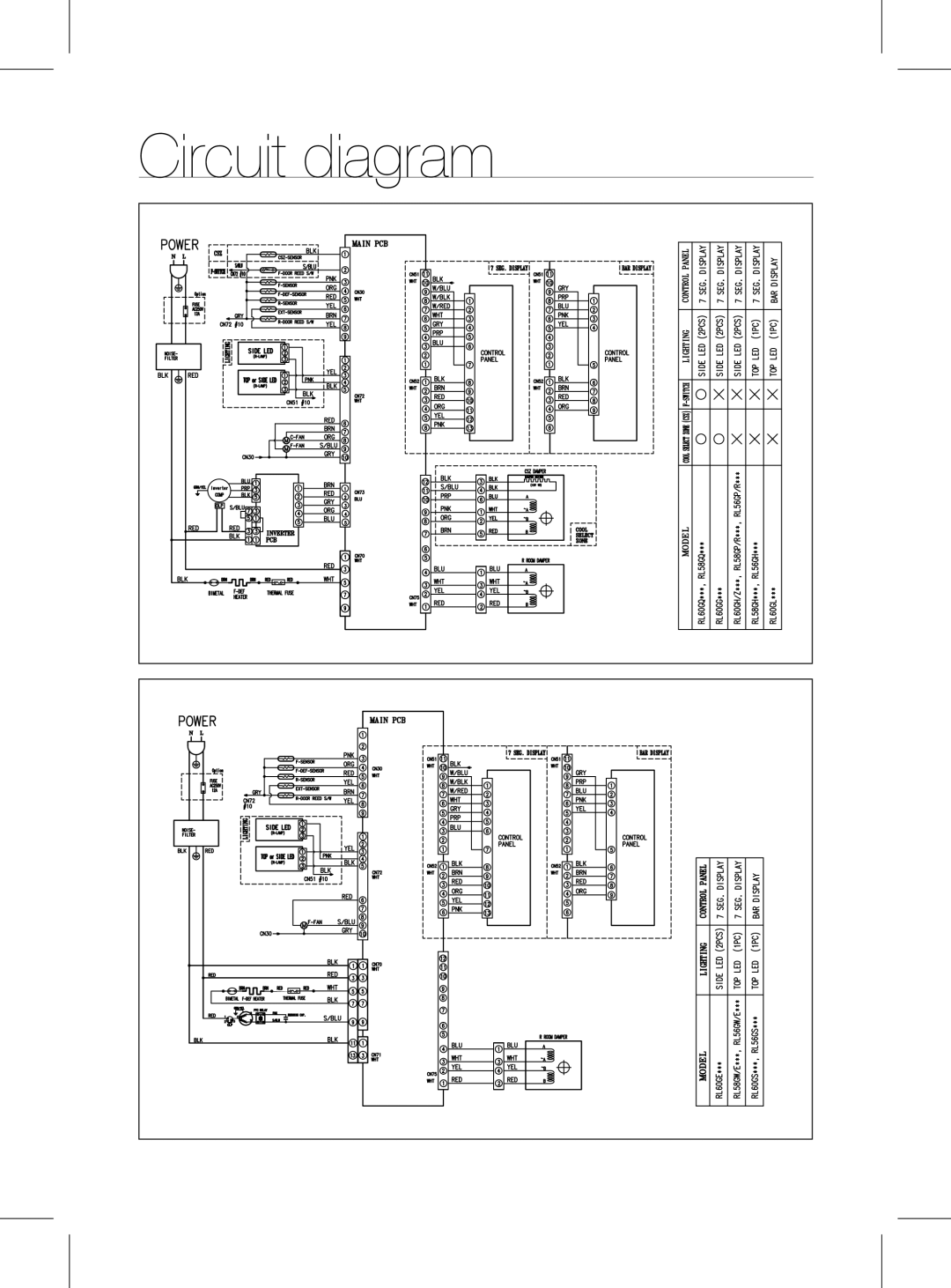 Samsung RL56GHGRS1/XEF manual Circuit diagram 