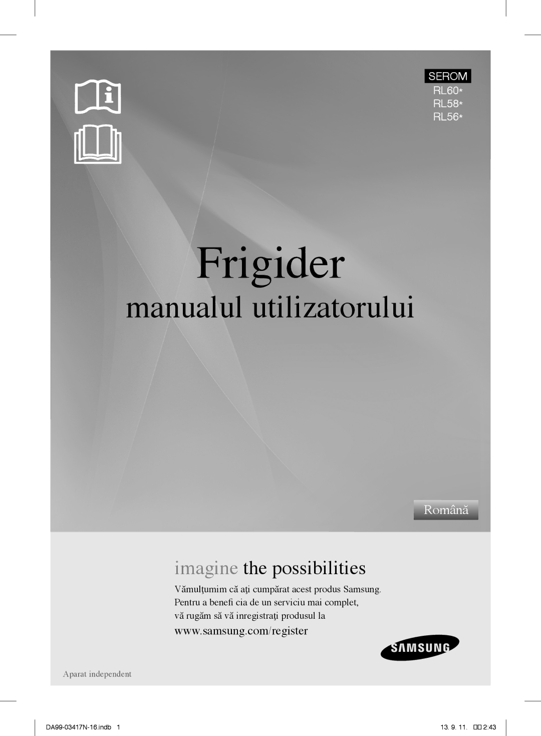 Samsung RL60GGGRS1/XEF manual Chladnička 