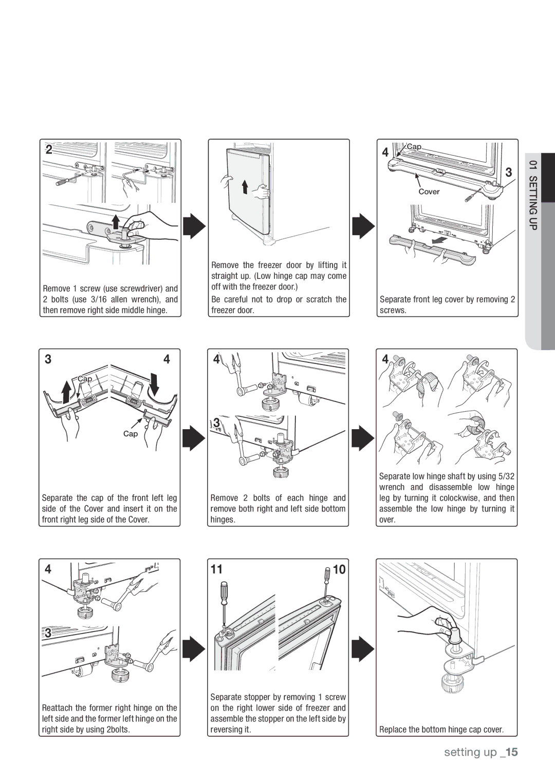 Samsung RL67VCPN1/XFA, RL62SBPN1/GHA manual Freezer door 