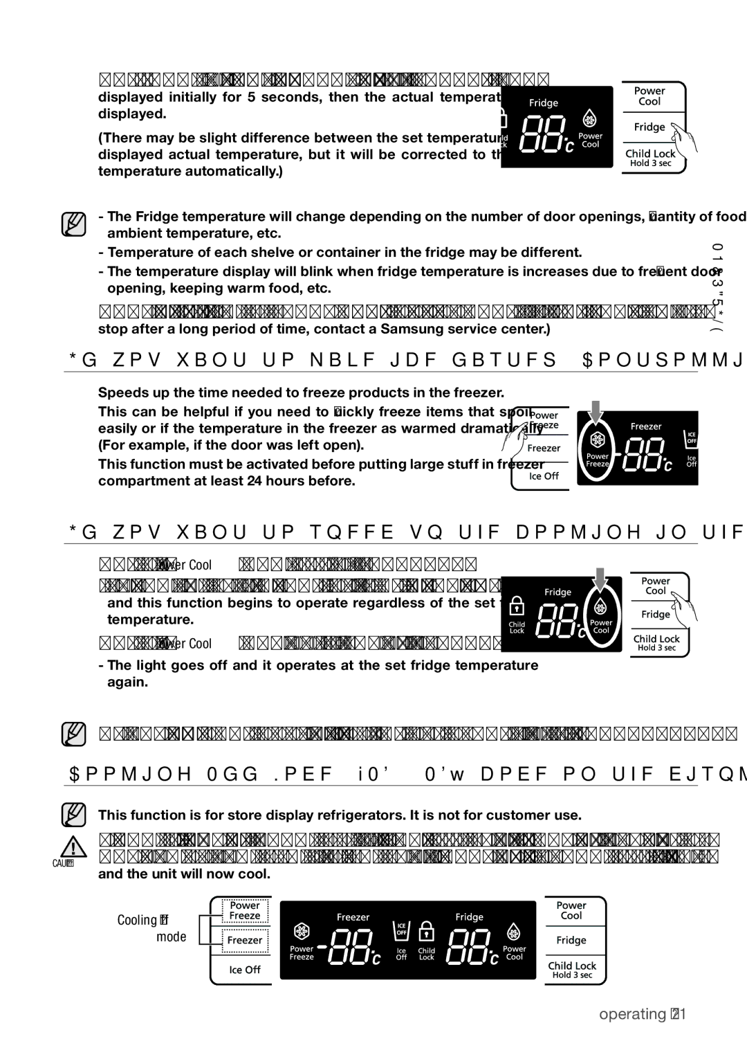 Samsung RL67SBVB1/SML, RL62SBVB1/SML, RL62SBPN1/SML manual If you want to make ice faster Controlling the Power Freeze 