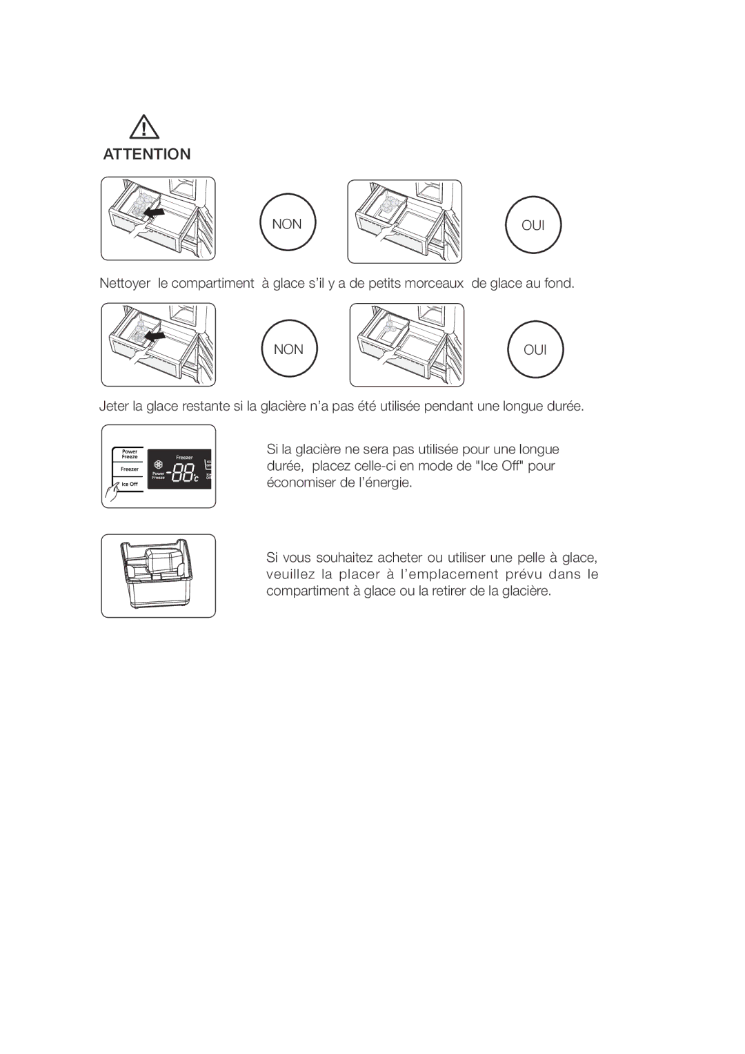 Samsung RL62VCTS1/XEF, RL62VCPN1/XEF, RL62ZBTS1/XEF, RL62ZBSH1/XEF, RL62ZBPN1/XEF, RL62VCSW1/XEF, RL62VCSH1/XEF manual Non Oui 