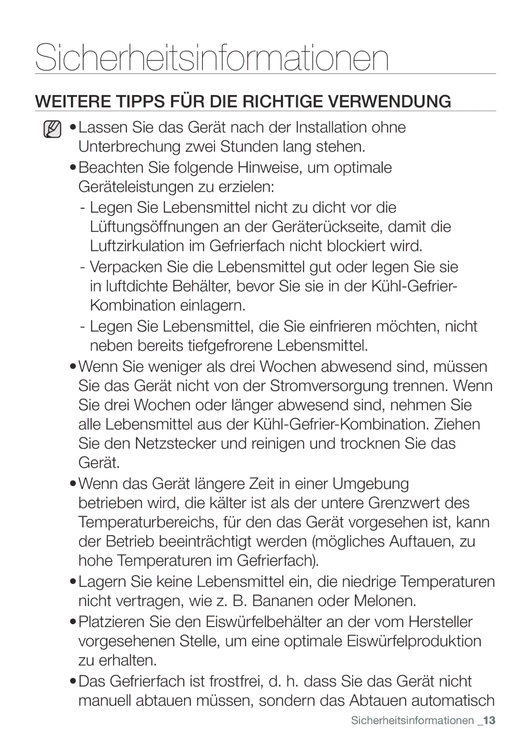 Samsung RL62ZBPN1/XEF, RL62ZBPN1/XES, RL62ZBSH1/XES, RL62ZBPN1/ANU, RL62VCPN1/XEF Weitere Tipps FÜR DIE Richtige Verwendung 