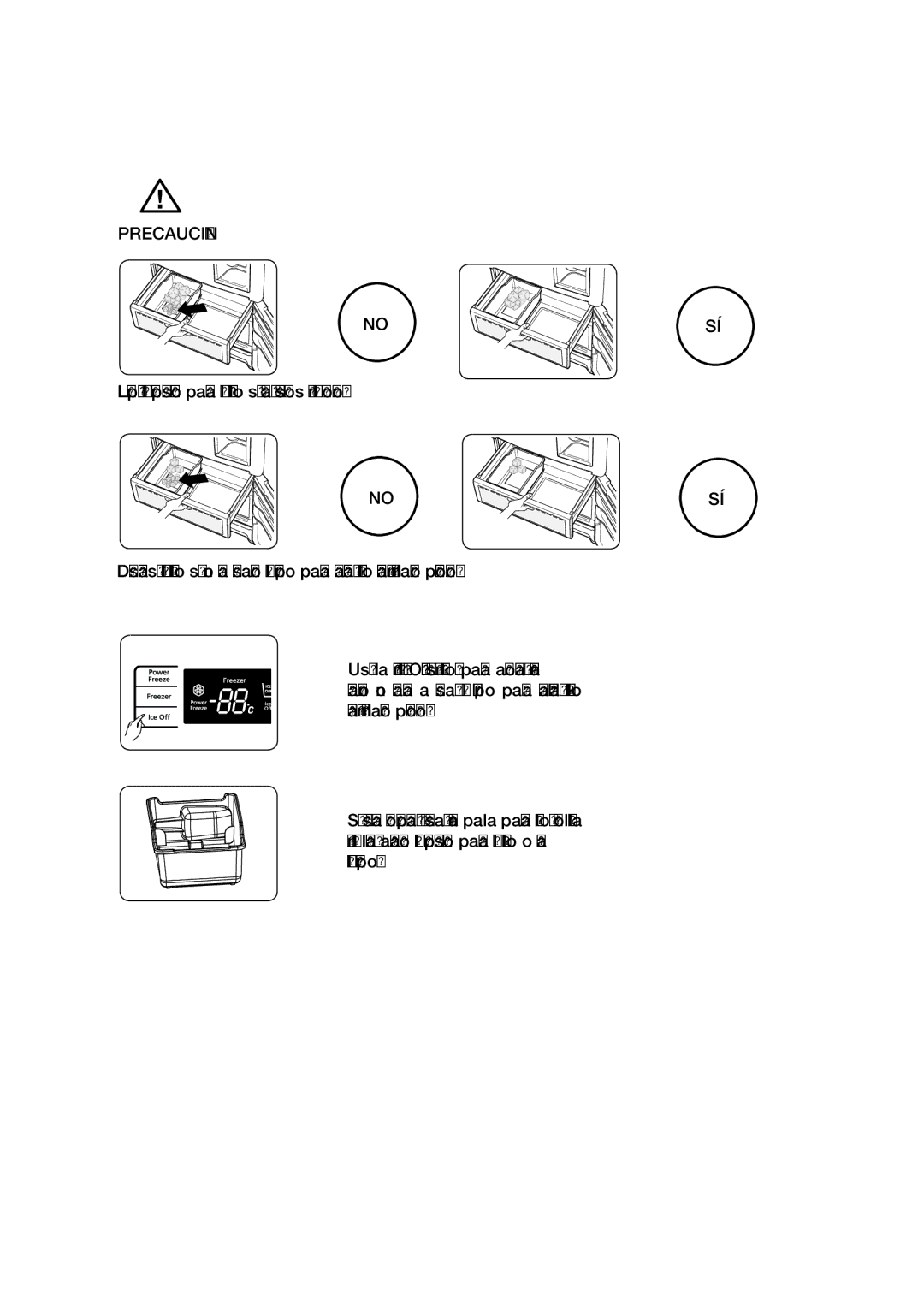 Samsung RL62VCSW1/XES, RL62ZBSH1/XES, RL67VCSH1/XES, RL62VCPN1/XES, RL62VCSH1/XES manual Precaución 