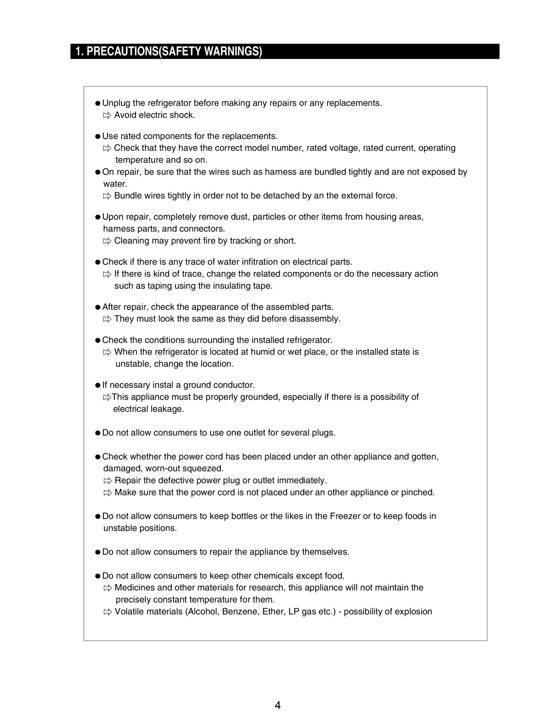 Samsung RM255BABB, RM255BASB manual Precautionssafety Warnings 