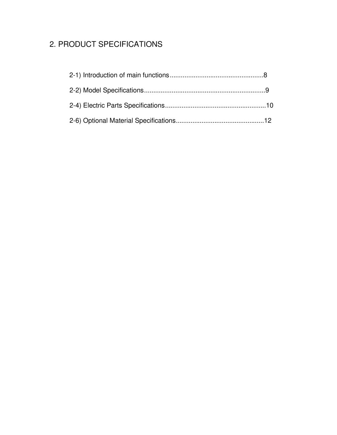 Samsung RM255BASB, RM255BABB manual Product Specifications 