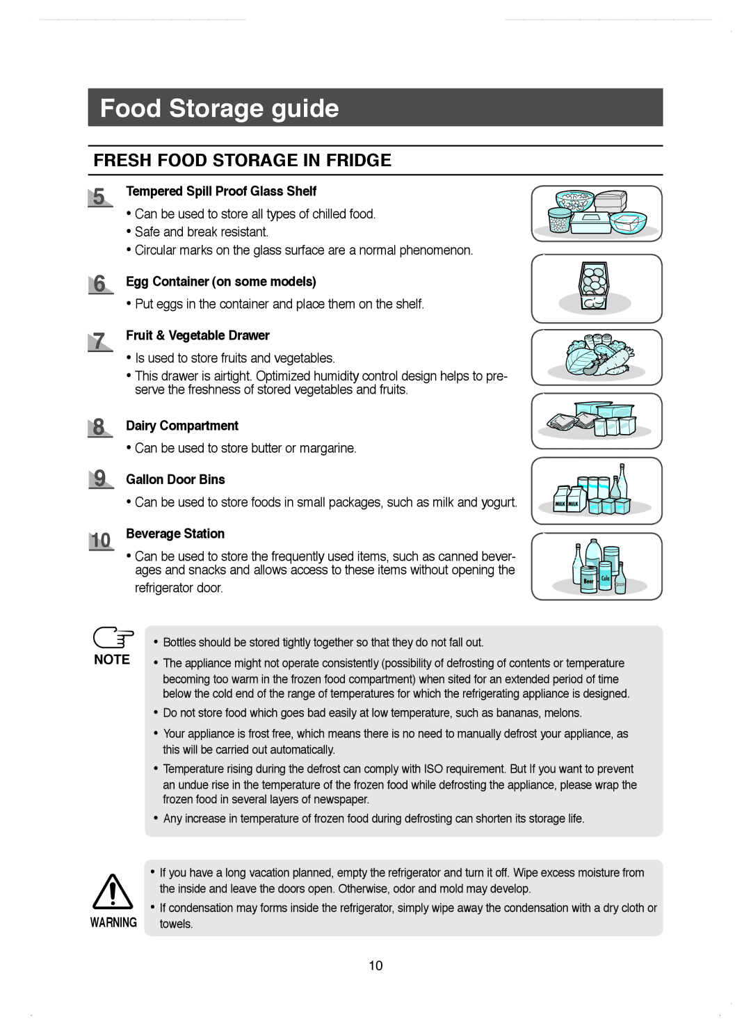 Samsung RM25KGRS1/BUL, RM25KGRS1/EUR manual Fresh Food Storage in Fridge 