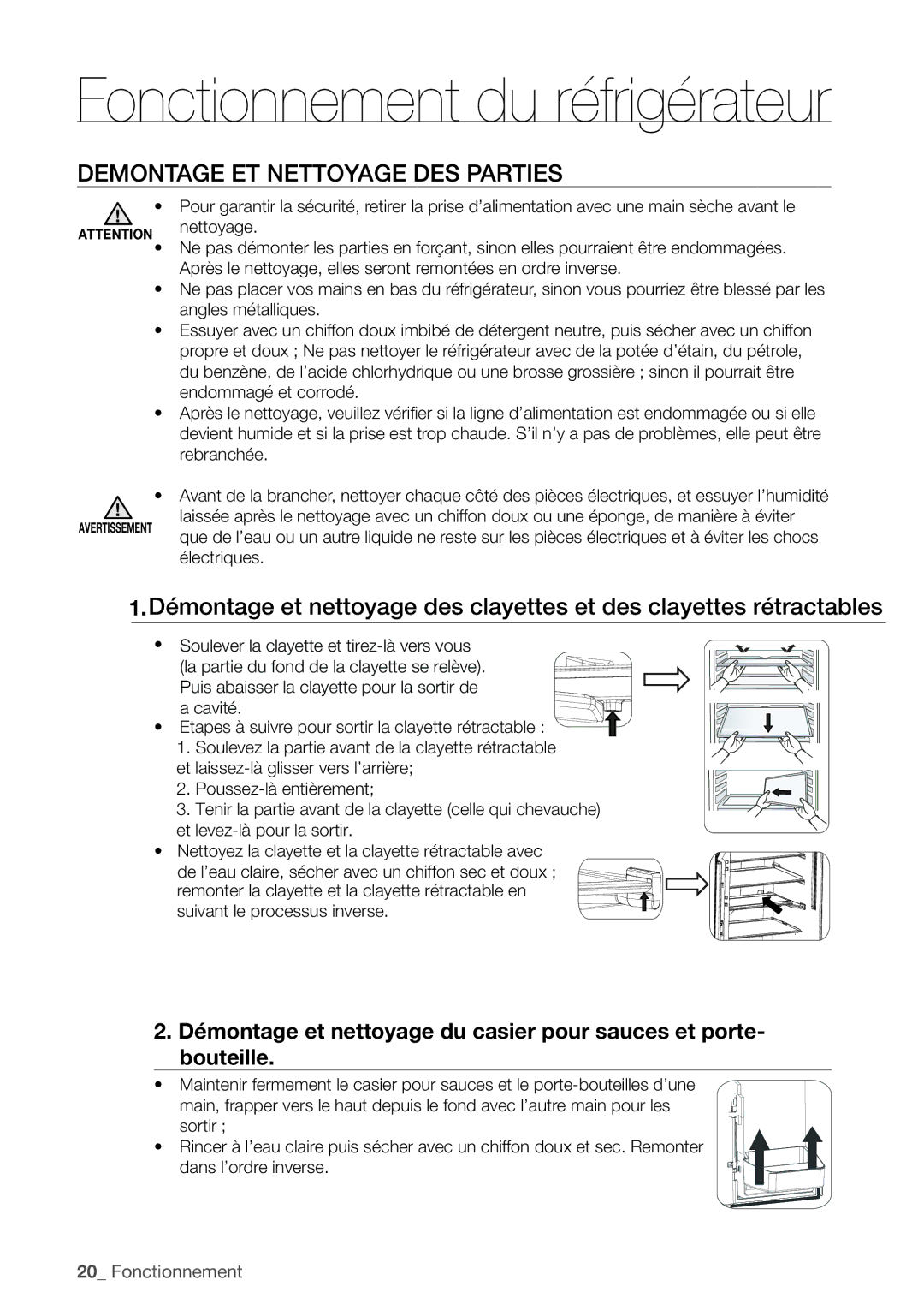 Samsung RN415BRKASL/EF manual Demontage ET Nettoyage DES Parties 