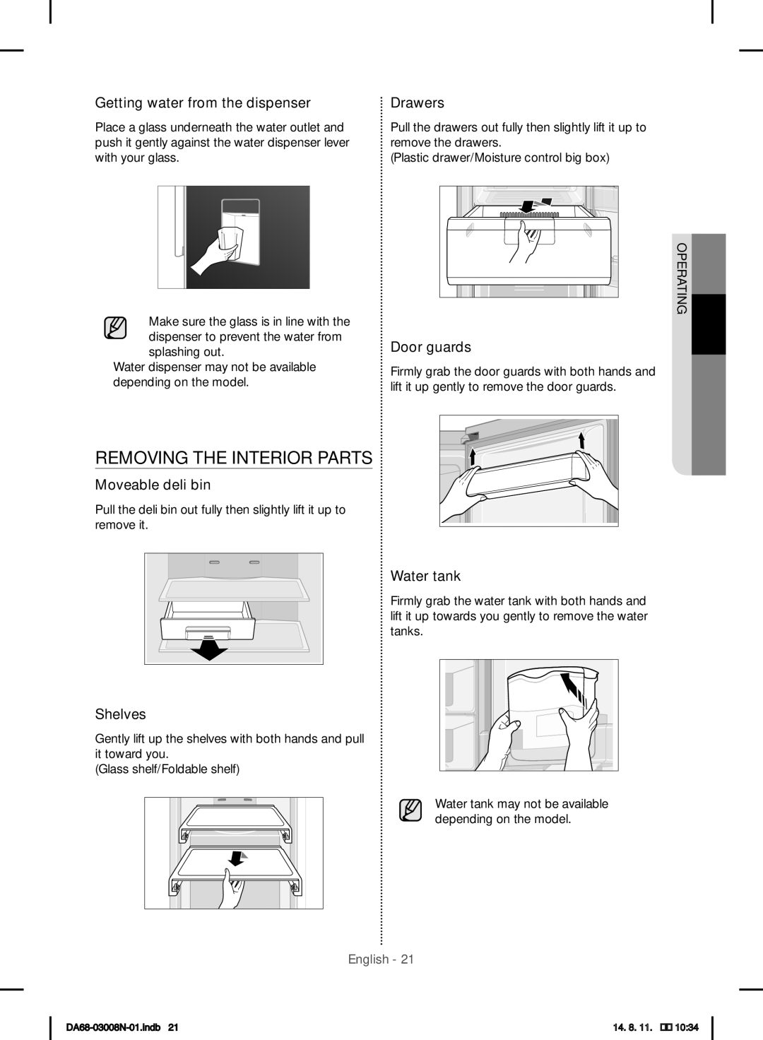 Samsung RR35H6110SP/ML manual Removing the Interior Parts 